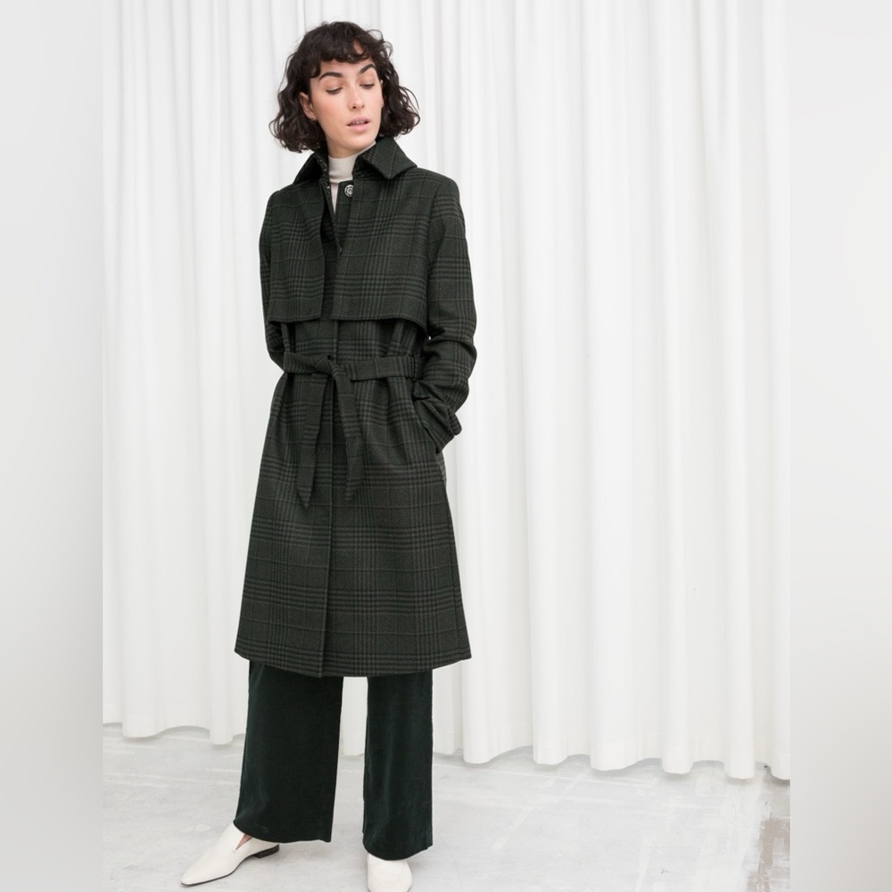 & Other Stories Wool Trench Coat